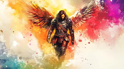 Winged Warrior: Angelic Strength and Grace