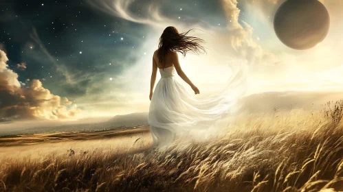 Dreamscape: Woman in White Gown