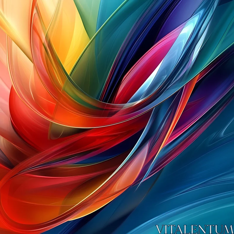 Swirling Colors Abstract Art Piece AI Image