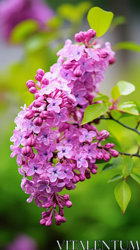 Lilas in Bloom: A Symphony of Colors in the Garden AI Image