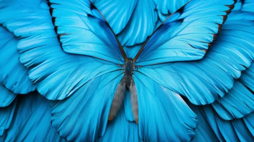 Striking Blue Butterfly - A Nature-Inspired Portrait