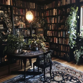 A Tranquil Reading Room Ambiance