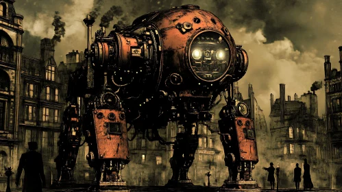 Mechanical Giant in Sepia City