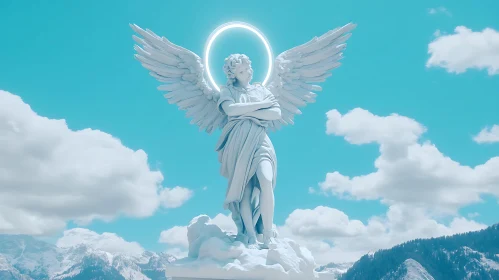 Angel Statue in the Sky