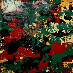 Vibrant Abstract Painting of Interlacing Colors