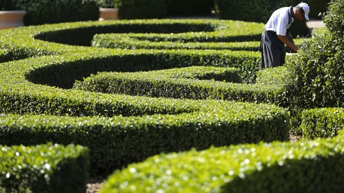 Artistic Topiary Garden Maze