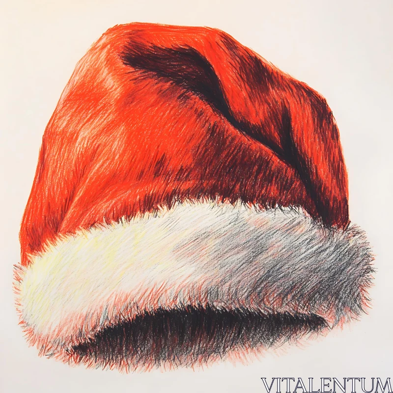 Christmas Holiday Hat Art AI Image