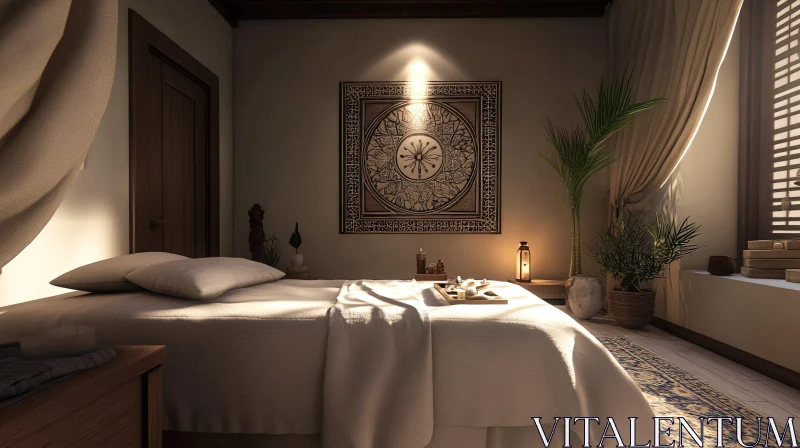 AI ART Peaceful Bedroom Retreat