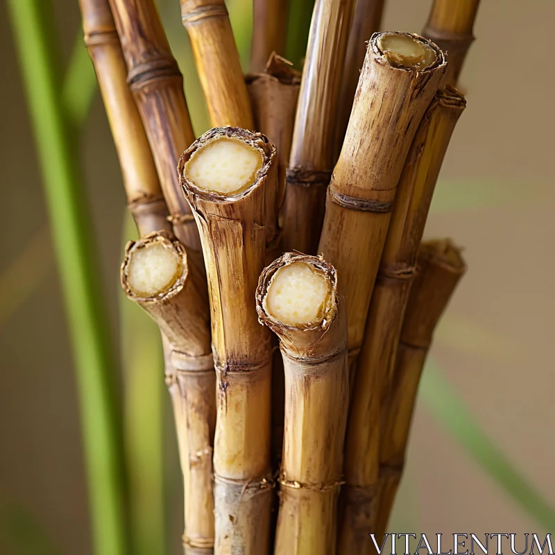 Detailed Bamboo Stalks Image AI Image