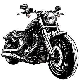 Monochrome Motorcycle Art