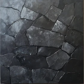 Stone-Like Abstract Art with Dark Textures