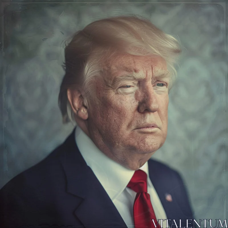 AI ART Serious Donald Trump Portrait