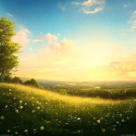 Idyllic Meadow Landscape