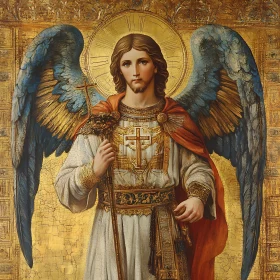 Winged Guardian with Golden Halo