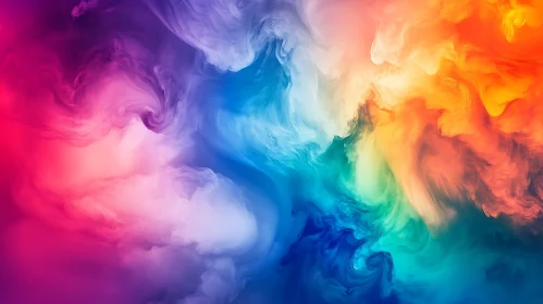 Swirling Colourful Smoke Paint