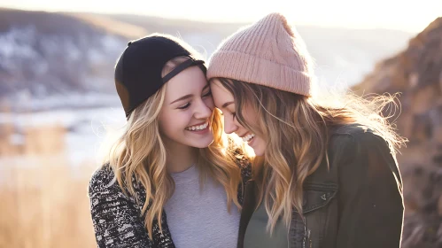 Women's Bonding Moment of Happiness