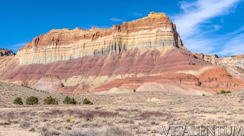 AI ART Colorful Geological Mountain