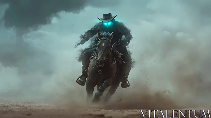 AI ART Ethereal Cowboy Horseback Ride