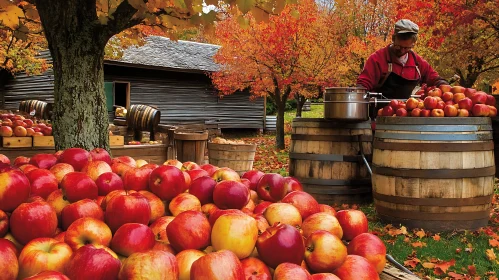 Harvest Time: A Pile of Red Apples