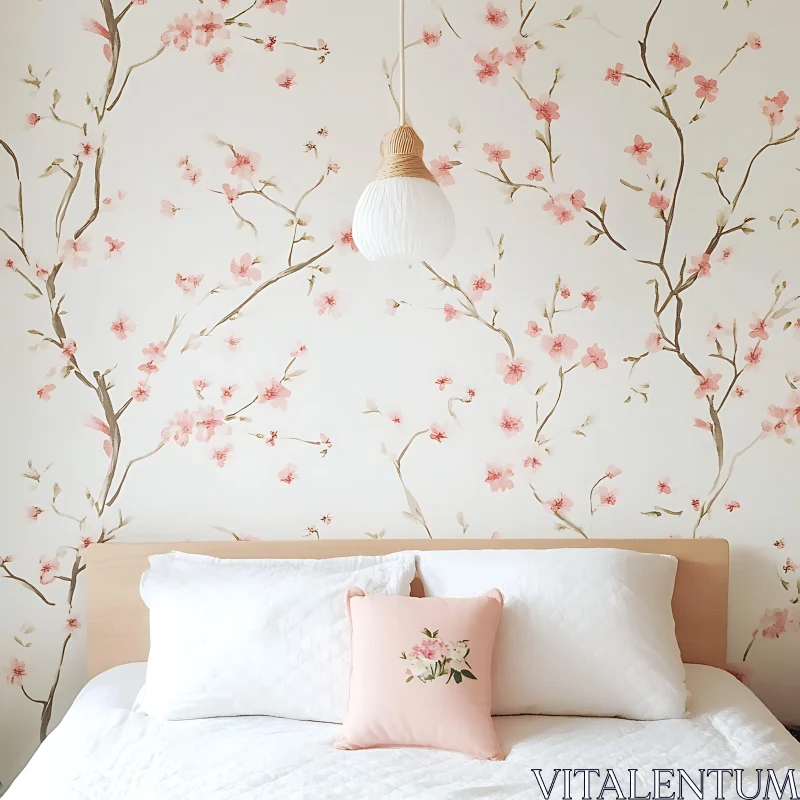 AI ART Blossom Bedroom