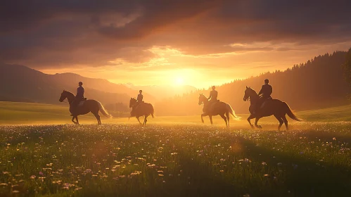 Equestrian Sunset Meadow