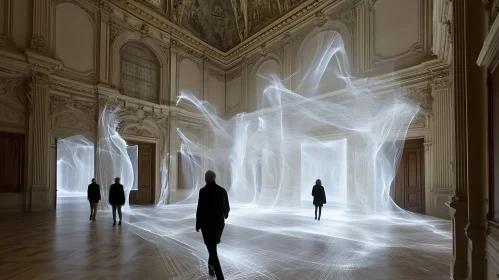 Hall with Light Installation