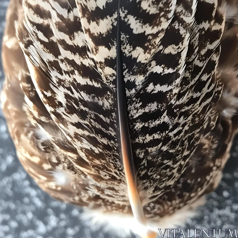 AI ART Close-Up Feather Pattern Photography