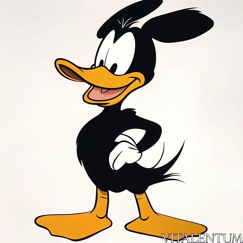 AI ART Classic Daffy Duck Animated Pose