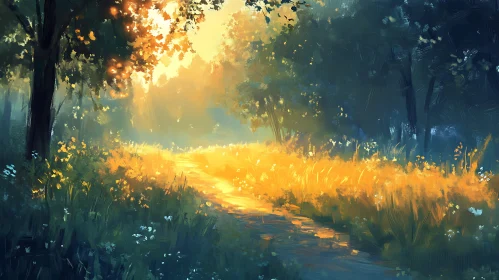 Golden Forest Path
