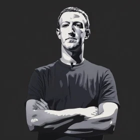 Mark Zuckerberg in Monochrome