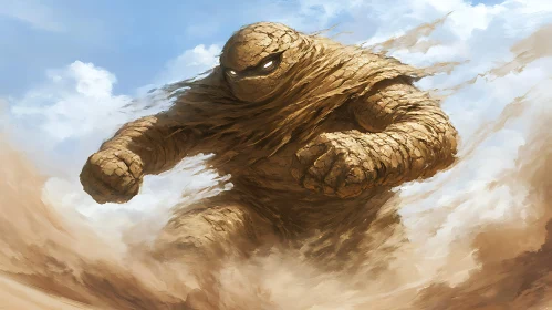 Fantasy Sand Monster Digital Artwork