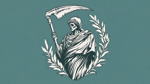 Death with Scythe and Laurel Wreath