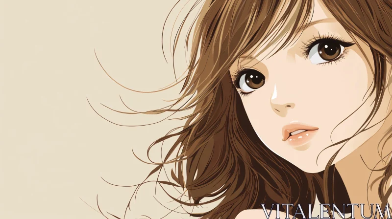 AI ART Charming Anime Style Female Character