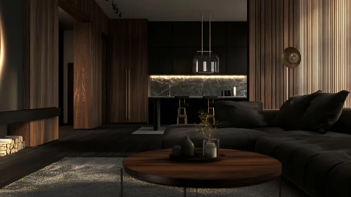 Modern Interior with Soft Lighting