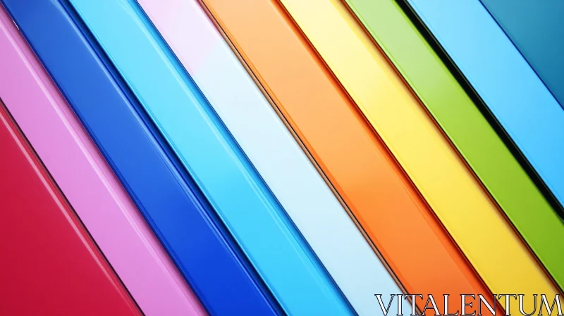 Rainbow Gradient Lines Abstract AI Image