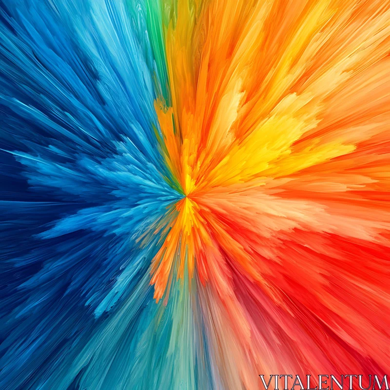 Spectrum Burst Abstract Composition AI Image