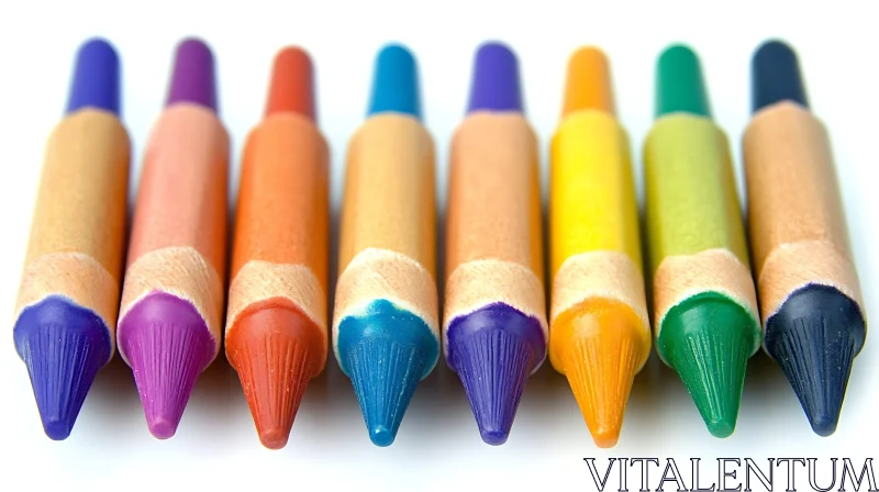 Rainbow of Crayons - Creative Art Supplies AI Image