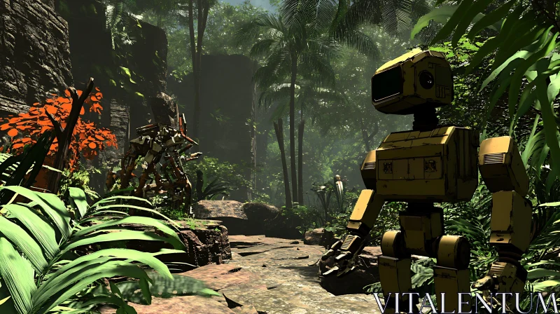 Jungle Robots: A Glimpse into Tomorrow AI Image