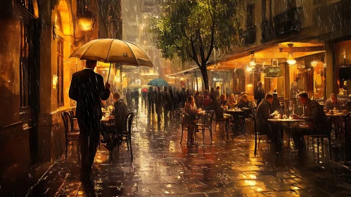 City Cafe in the Rain