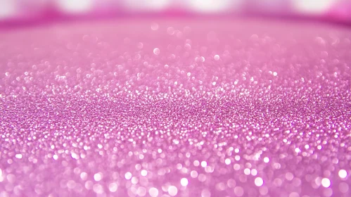 Sparkling Pink Glitter Background with Soft Focus Bokeh