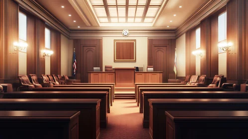 Empty Courtroom: Awaiting Justice