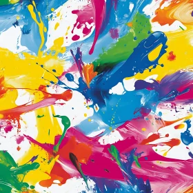 Colorful Paint Splatter Abstract Art