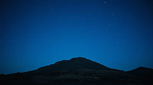 Starry Night Above a Quiet Mountain