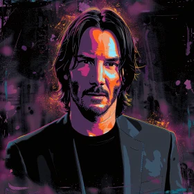 Vivid Keanu Reeves Pop Art Illustration