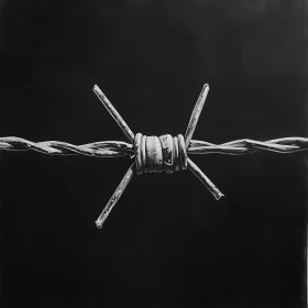 Abstract Barbed Wire Composition