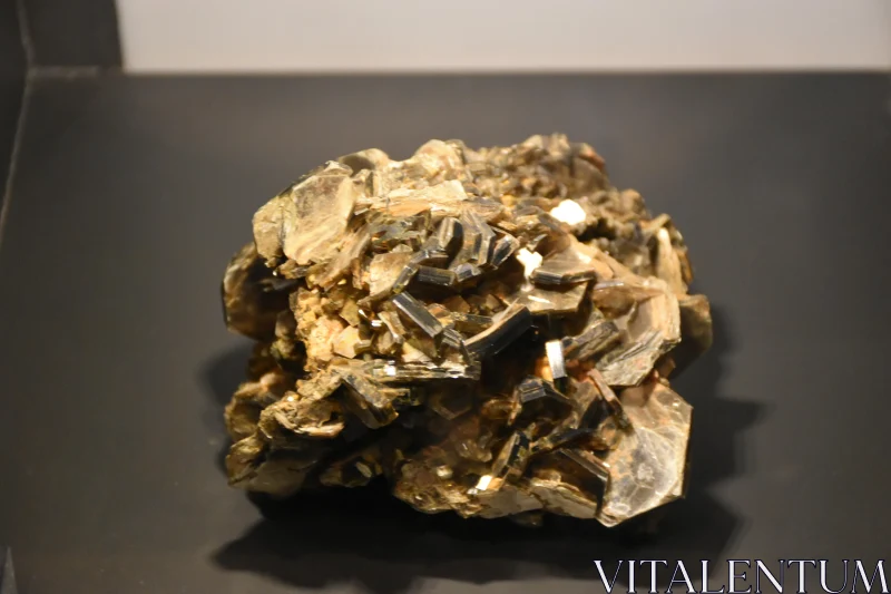 Crystalline Pyrite Display Free Stock Photo