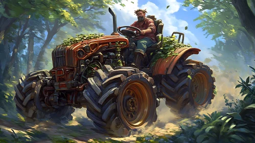 Old Tractor Forest Ride