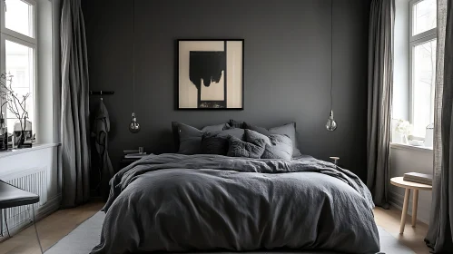 Monochrome Bedroom Serenity