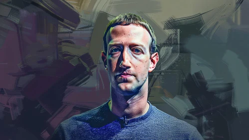 Mark Zuckerberg Abstract Art