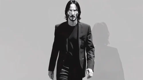 Elegant Portrait of Keanu Reeves